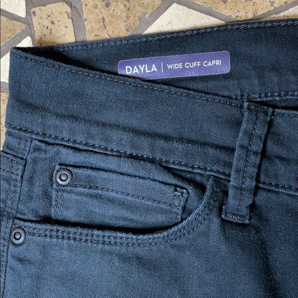 NYDJ Dayla Bottom Cuff Mid Rise Capri Jeans 4P - Picture 14 of 15